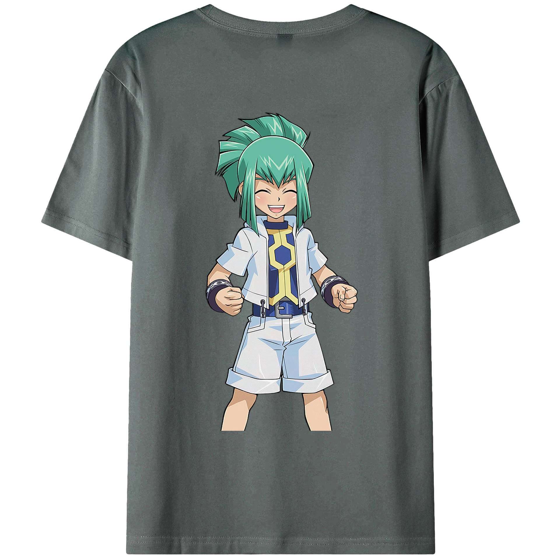（画像用） 遊☆戯☆王 Yu-Gi-Oh! 綿100％ メンズ半袖Tシャツ（バックプリント） 通気性